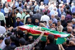 پیکر شهید سید عباس حسینی در آوه تشییع شد