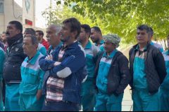 تجمع کارکنان شهرداری ساوه در حمایت از غزه