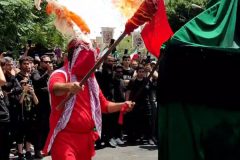 مراسم خیمه‌سوزان ظهر عاشورا در ساوه