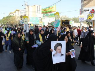 فریاد استکبارستیزی در ساوه پیچید