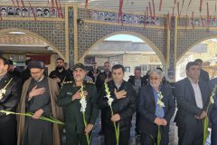 مراسم غبارروبی و گلباران مزار شهدای شهرستان ساوه